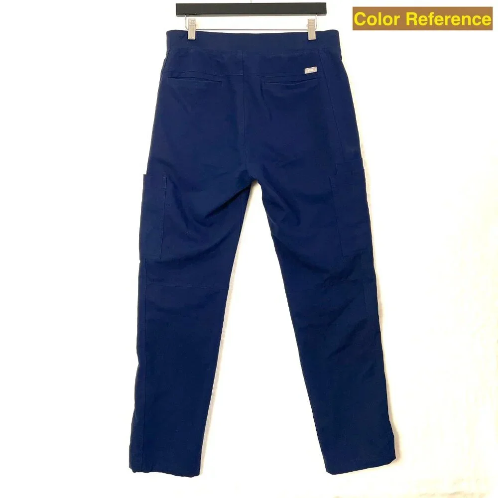 Figs Technical Collection Axim Cargo Scrubs Pants Mens M Blue Classic Fit